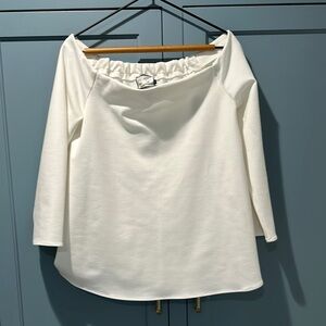 Tuckernuck White Off-Shoulder 3/4 Sleeve Blouse